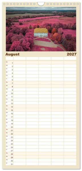 Produktbild: Familienplaner 2027 - Die Lausitz - Region im Wandel mit 5 Spalten (Wandkalender, 21 x 45 cm) CALVENDO