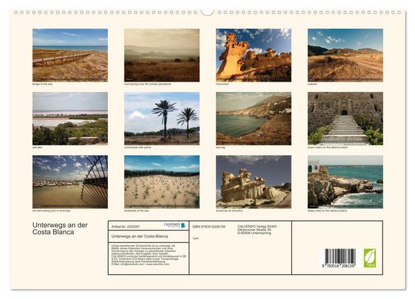 Produktbild: Unterwegs an der Costa Blanca (hochwertiger Premium Wandkalender 2026 DIN A2 quer), Kunstdruck in Hochglanz