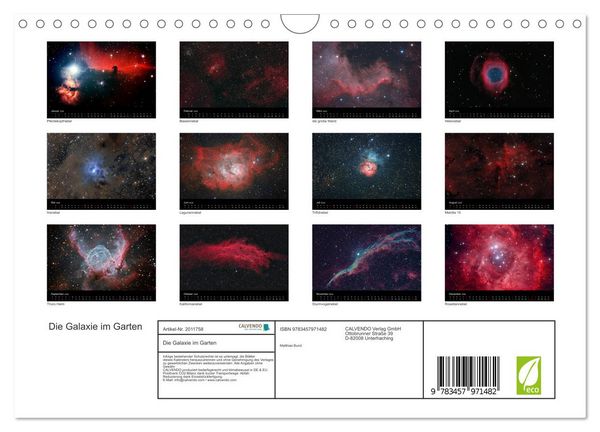 Produktbild: Die Galaxie im Garten (Wandkalender 2026 DIN A4 quer), CALVENDO Monatskalender