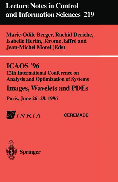 Produktbild: ICAOS '96 12th International Conference on Analysis and Optimization of Systems