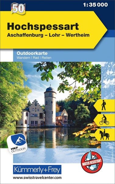 Produktbild: K&uuml;mmerly+Frey Outdoorkarte Deutschland 50 Hochspessart 1:35.000