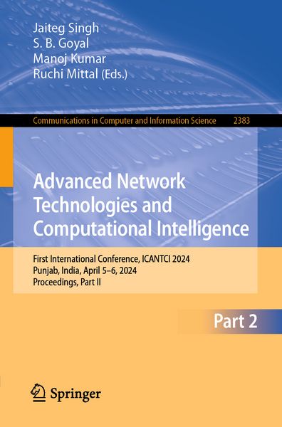 Produktbild: Advanced Network Technologies and Computational Intelligence