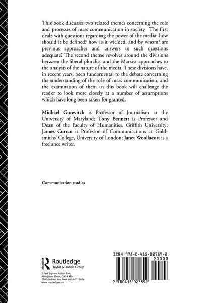 Produktbild: Culture, Society and the Media