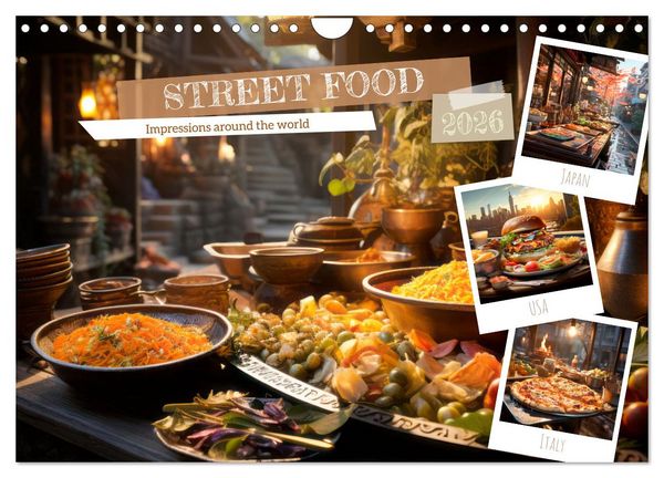 Produktbild: STREET FOOD Impressions around the world (Wall Calendar 2026 DIN A4 landscape), CALVENDO 12 Month Wall Calendar