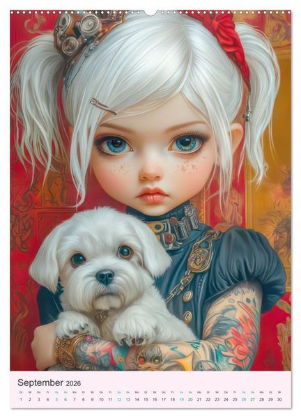 Produktbild: Steampunk Puppen &ndash; Zauberhafte Puppenfiguren (hochwertiger Premium Wandkalender 2026 DIN A2 hoch), Kunstdruck in Hochglanz