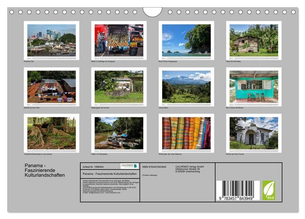 Produktbild: Panama - Faszinierende Kulturlandschaften (Wandkalender 2026 DIN A4 quer), CALVENDO Monatskalender