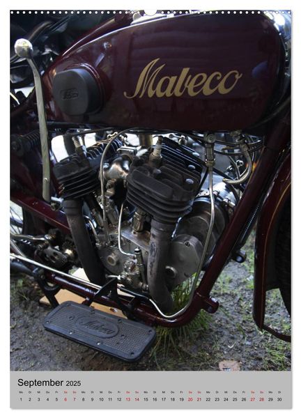 Produktbild: Motorrad Oldtimer - Motoransichten (Wandkalender 2025 DIN A2 hoch), CALVENDO Monatskalender