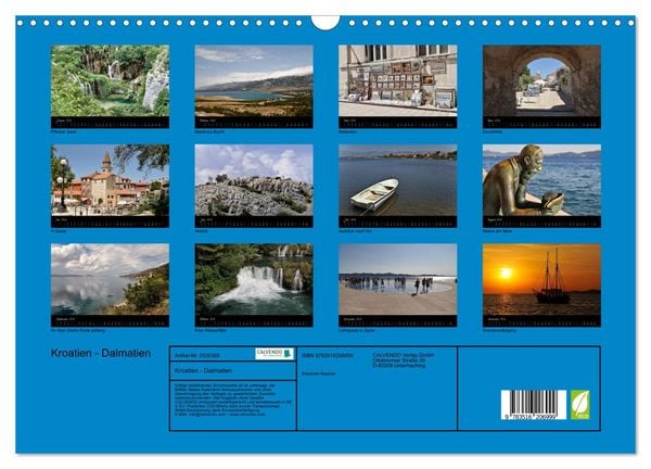 Produktbild: Kroatien - Dalmatien (Wandkalender 2026 DIN A3 quer), CALVENDO Monatskalender