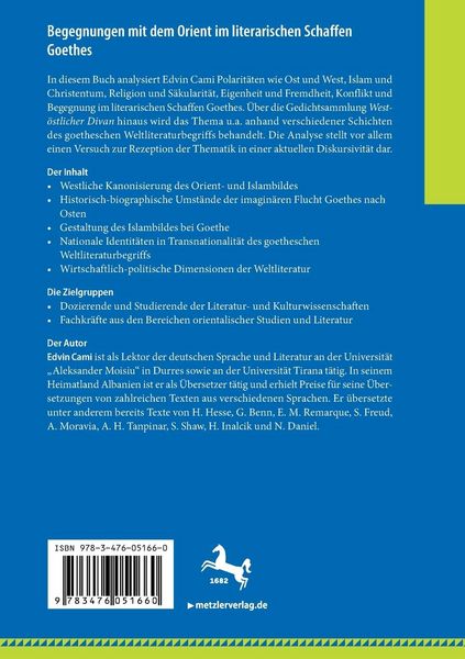 Produktbild: Begegnungen mit dem Orient im literarischen Schaffen Goethes