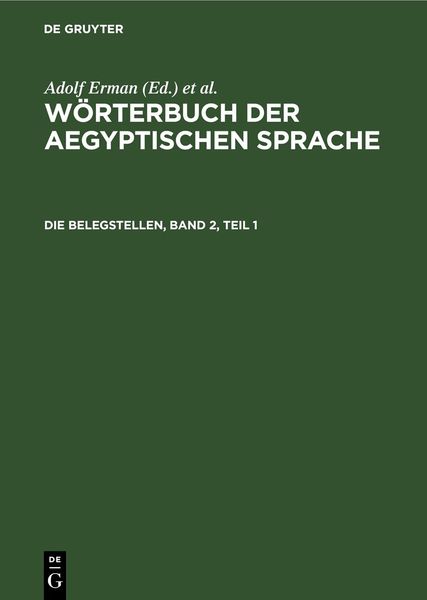 Produktbild: Die Belegstellen, Band 2, Teil 1