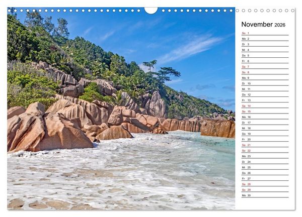 Produktbild: Seychellen: La Digue und Mah&eacute; - zwei Trauminseln (Wandkalender 2026 DIN A3 quer), CALVENDO Monatskalender