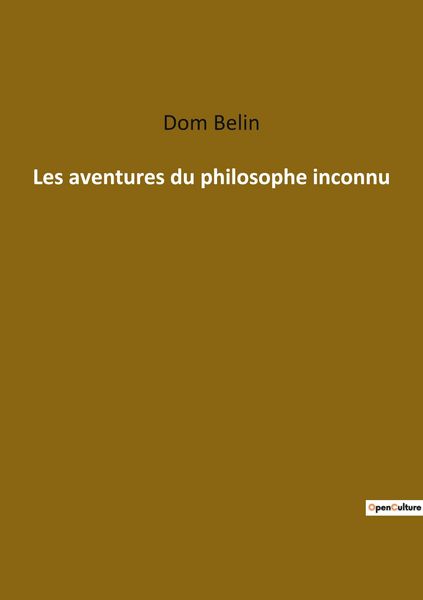 Produktbild: Les aventures du philosophe inconnu