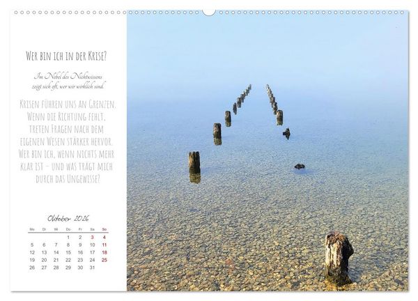 Produktbild: Was uns tr&auml;gt, wenn alles wankt. &Uuml;ber das Wachsen an Krisen (hochwertiger Premium Wandkalender 2026 DIN A2 quer), Kunstdruck in Hochglanz