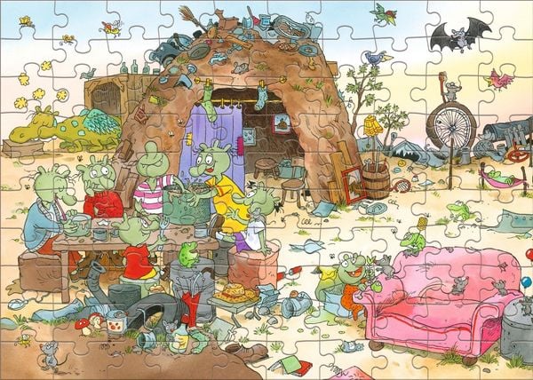 Produktbild: Die Olchis. Puzzle im Buch. 100 Teile