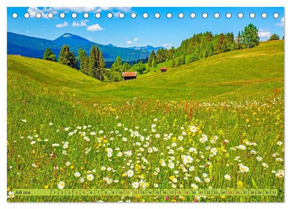 Produktbild: Die Buckelwiesen im Oberen Isartal (Tischkalender 2026 DIN A5 quer), CALVENDO Monatskalender