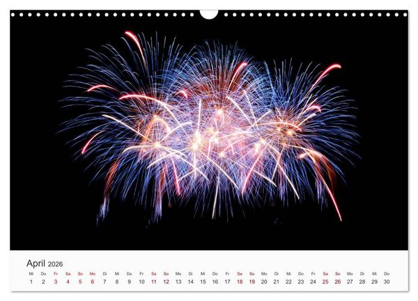 Produktbild: Feuerwerke - Kunstwerke am Himmel (Wandkalender 2026 DIN A3 quer), CALVENDO Monatskalender