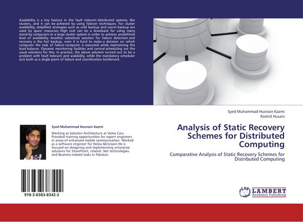 Produktbild: ANALYSIS OF STATIC RECOVERY SCHEMES FOR DISTRIBUTED COMPUTING