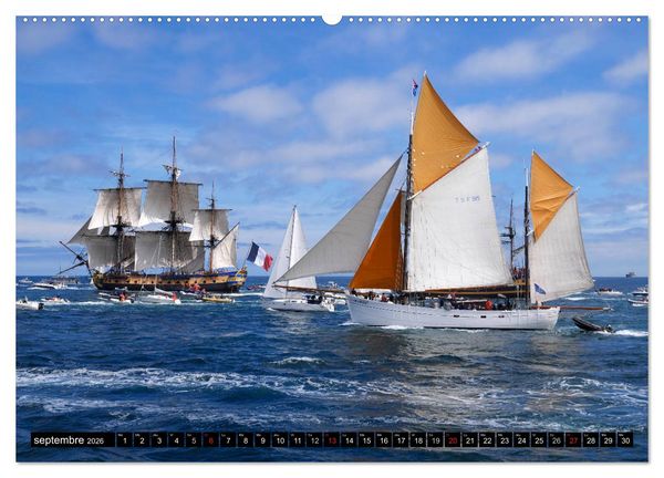 Produktbild: L'Hermione &agrave; Saint-Malo (Calendrier mural 2026 DIN A2 vertical) calendrier de bureau