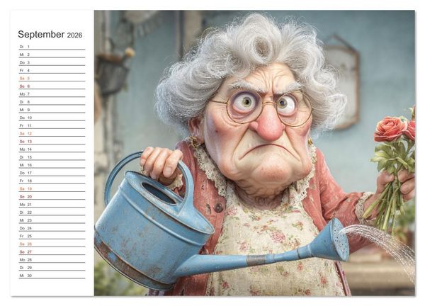 Produktbild: Oma macht jetzt Sonderschicht (Wandkalender 2026 DIN A2 quer), CALVENDO Monatskalender