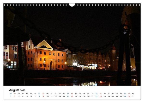 Produktbild: Das alte Danzig - Ein Stadtbummel am Abend (Wandkalender 2026 DIN A3 quer), CALVENDO Monatskalender