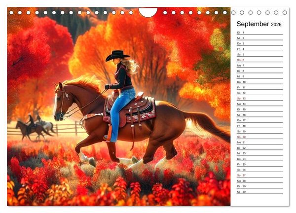 Produktbild: Westernreiten - Jahreszeiten im Sattel (Wandkalender 2026 DIN A4 quer), CALVENDO Monatskalender