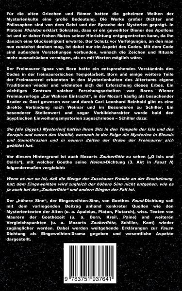 Produktbild: Goethes "Faust", der Freimaurer-Code und die Vorbilder aus den antiken Geheimkulten wie den Mysterien von Isis und Eleusis
