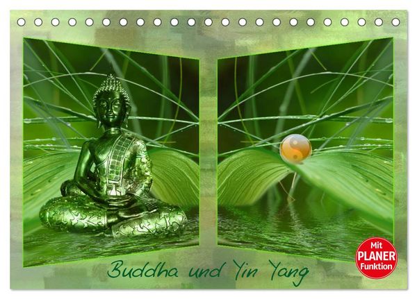 Produktbild: Buddha und Yin Yang (Tischkalender 2026 DIN A5 quer), CALVENDO Monatskalender