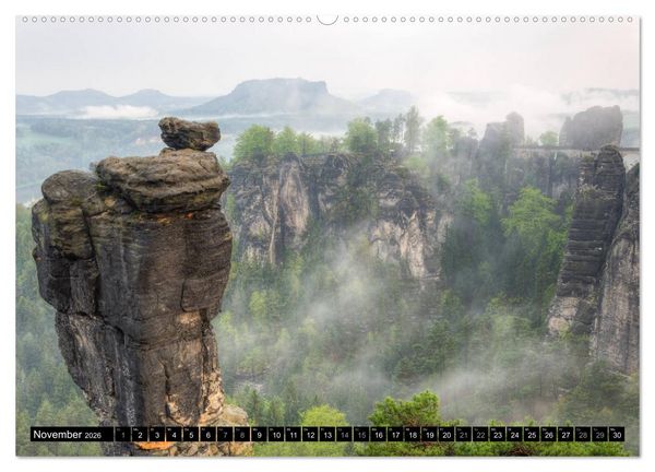 Produktbild: Wundersch&ouml;nes Elbsandsteingebirge (Wandkalender 2026 DIN A2 quer), CALVENDO Monatskalender