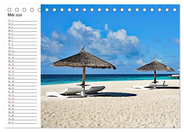 Produktbild: So sch&ouml;n sind die Malediven (Tischkalender 2026 DIN A5 quer), CALVENDO Monatskalender