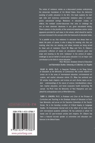 Produktbild: Critical Essays on Resistance in Education