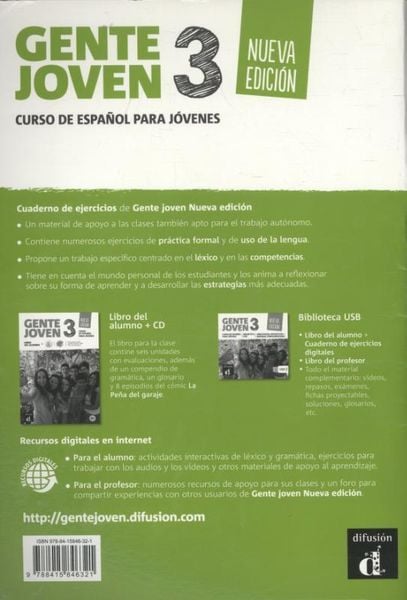Produktbild: Gente joven 3 Nueva edicion - Cuaderno de ejercicios. A2+