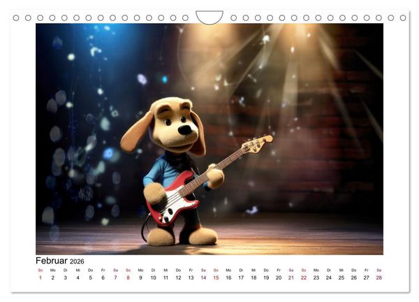 Produktbild: CatDogBand (Wandkalender 2026 DIN A4 quer), CALVENDO Monatskalender