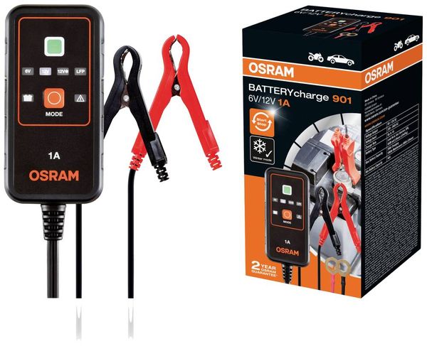 Produktbild: Osram Automotive BATTERYcharge 901 OEBCS901 Kfz-Ladeger&auml;t, Automatikladeger&auml;t 6 V, 12V 1A