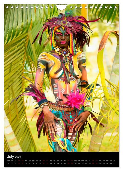 Produktbild: Equatorial Guinea Bodypainting Festival (Wall Calendar 2026 DIN A4 portrait), CALVENDO 12 Month Wall Calendar