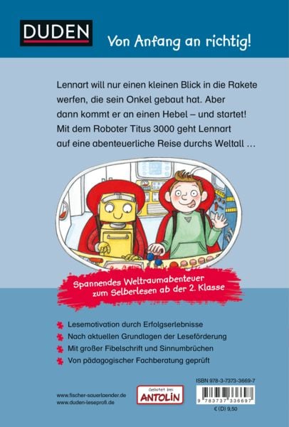 Produktbild: Duden Leseprofi &ndash; Lennart, Titus und die Reise zum Mars, 2. Klasse