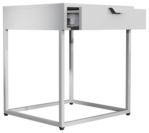 Produktbild: Metall Nachttisch Beistelltisch Schublade Flokas S