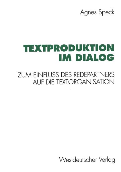 Produktbild: Textproduktion im Dialog