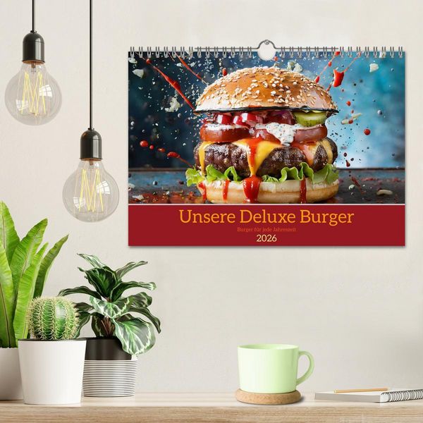 Produktbild: Unsere Burger Deluxe (Wandkalender 2026 DIN A4 quer), CALVENDO Monatskalender