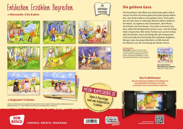 Produktbild: Die goldene Gans. Kamishibai Bildkartenset.