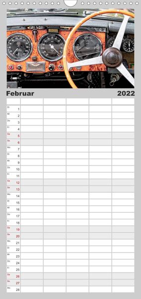 Produktbild: Familienplaner Oldtimer - Cockpits vergangener Zeiten (Wandkalender 2022 , 21 cm x 45 cm, hoch)