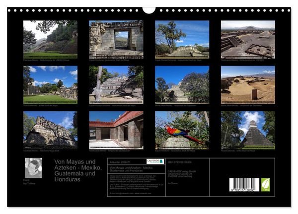 Produktbild: Von Mayas und Azteken - Mexiko, Guatemala und Honduras (Wandkalender 2026 DIN A3 quer), CALVENDO Monatskalender