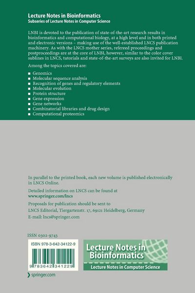 Produktbild: Pattern Recognition in Bioinformatics