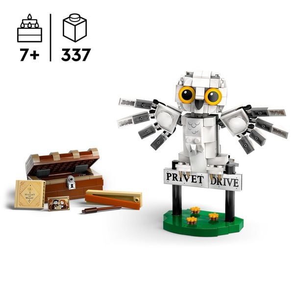 Produktbild: LEGO Harry Potter 76425 Hedwig im Ligusterweg 4 Spielzeug mit Eule-Figur