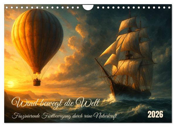 Produktbild: Wind bewegt die Welt (Wandkalender 2026 DIN A4 quer), CALVENDO Monatskalender