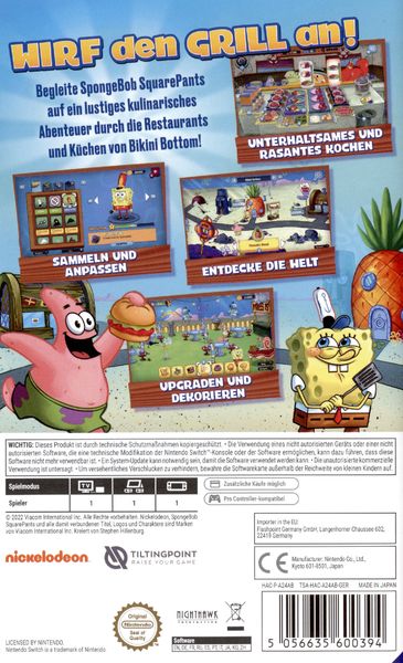 SpongeBob Schwammkopf - Krosses Kochduell (Extra Edition)\' kaufen Switch\' für Krosse \'Nintendo