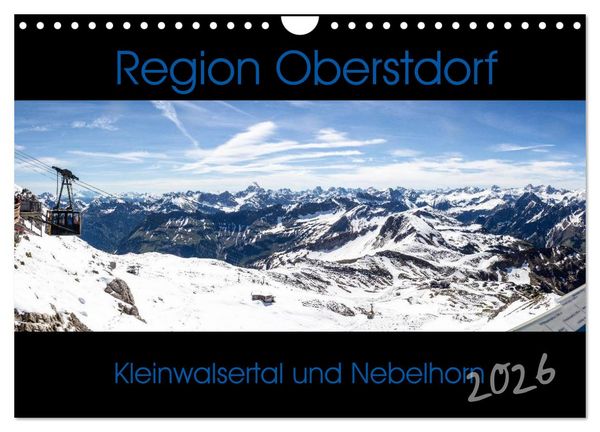 Produktbild: Region Oberstdorf - Kleinwalsertal und Nebelhorn (Wandkalender 2026 DIN A4 quer), CALVENDO Monatskalender
