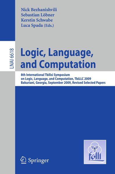Produktbild: Logic, Language, and Computation