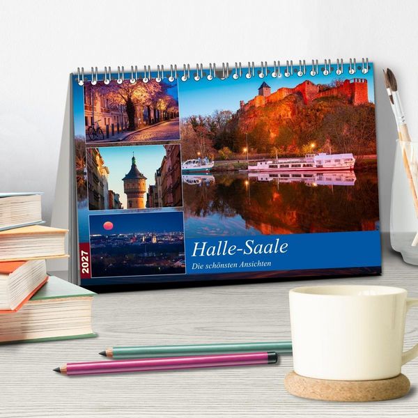 Produktbild: Halle-Saale - Die sch&ouml;nsten Ansichten (Tischkalender 2027 DIN A5 quer), CALVENDO Monatskalender