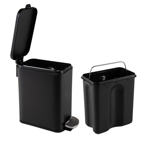 Produktbild: HTI-Living Pedalm&uuml;lleimer Modern 5L Schwarz Pedalm&uuml;lleimer Modern 5L Schwarz