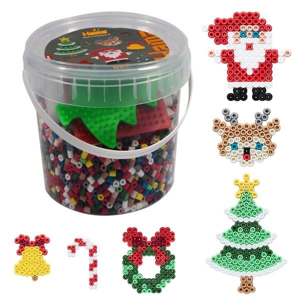 Produktbild: Hama 2045 - Dose 4000 B&uuml;gelperlen & Stiftplatten, Weihnachten